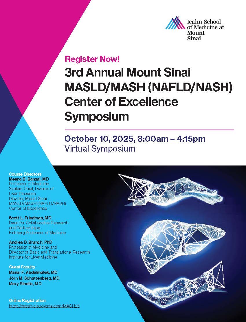3rd Annual Mount Sinai  MASH/MASLD Center of Excellence Symposium Banner